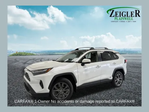 White 2022 Toyota RAV4 Hybrid Limited for sale in Plainwell, MI
