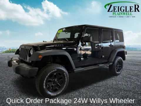 Photos of 2016 Jeep Wrangler Unlimited Willys for sale in Plainwell, MI at Zeigler Chrysler Dodge Jeep Ram of Plainwell
