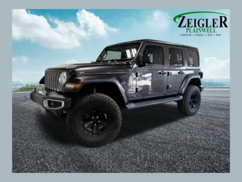 Gray 2018 Jeep Wrangler Unlimited Sahara for sale in Plainwell, MI