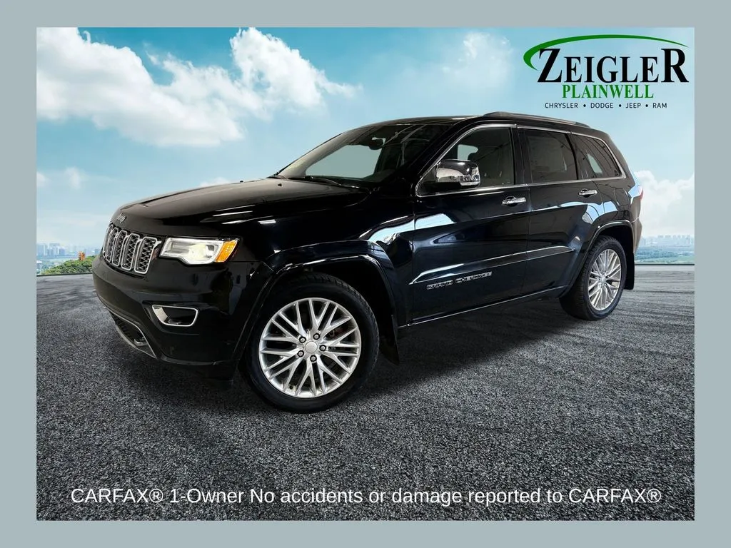 Black 2018 Jeep Grand Cherokee Overland for sale in Plainwell, MI