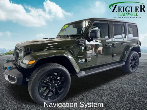 Photos of 2023 Jeep Wrangler Sahara 4xe for sale in Plainwell, MI at Zeigler Chrysler Dodge Jeep Ram of Plainwell