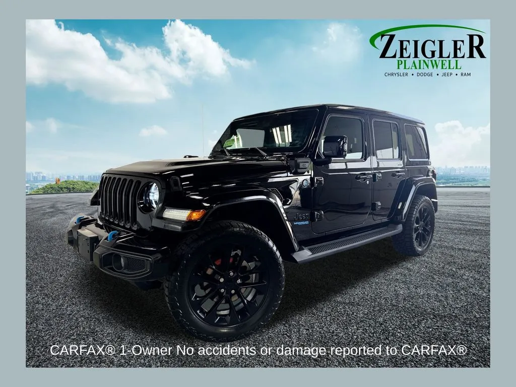 Black 2021 Jeep Wrangler Unlimited Sahara High Altitude 4xe for sale in Plainwell, MI