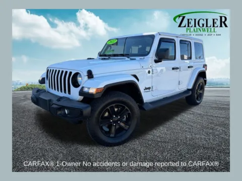 White 2022 Jeep Wrangler Unlimited Sahara Altitude for sale in Plainwell, MI