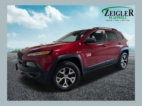 Red 2017 Jeep Cherokee Trailhawk for sale in Plainwell, MI