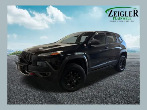 Black 2016 Jeep Cherokee Trailhawk for sale in Plainwell, MI