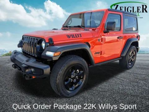 Photos of 2023 Jeep Wrangler Willys for sale in Plainwell, MI at Zeigler Chrysler Dodge Jeep Ram of Plainwell