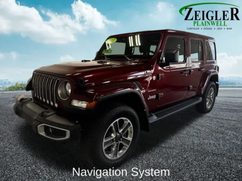 Photos of 2022 Jeep Wrangler Unlimited Sahara for sale in Plainwell, MI at Zeigler Chrysler Dodge Jeep Ram of Plainwell