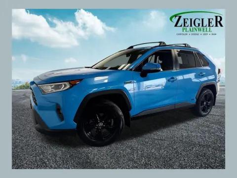Blue 2021 Toyota RAV4 Hybrid XLE for sale in Plainwell, MI