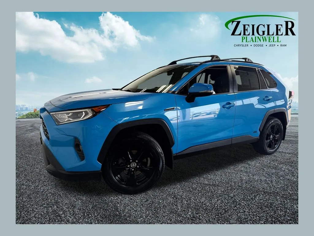 Blue 2021 Toyota RAV4 Hybrid XLE for sale in Plainwell, MI
