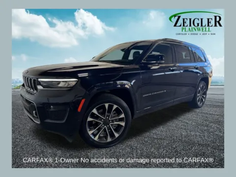 Blue 2023 Jeep Grand Cherokee L Overland for sale in Plainwell, MI