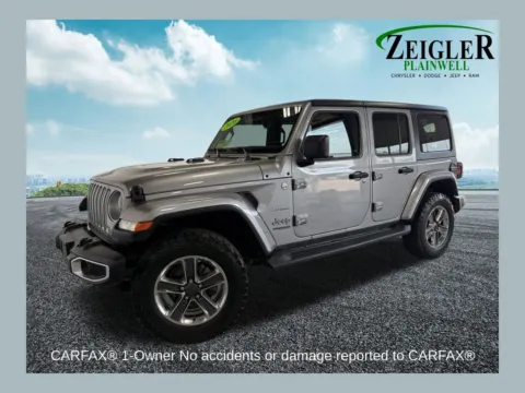 Silver 2020 Jeep Wrangler Unlimited Sahara for sale in Plainwell, MI