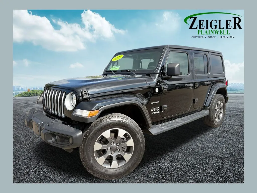 Black 2021 Jeep Wrangler Unlimited Sahara for sale in Plainwell, MI