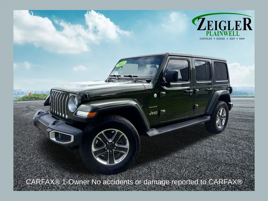 Green 2022 Jeep Wrangler Unlimited Sahara for sale in Plainwell, MI
