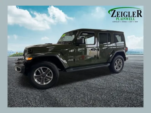 Green 2021 Jeep Wrangler Unlimited Sahara for sale in Plainwell, MI