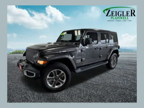 Gray 2021 Jeep Wrangler Unlimited Sahara for sale in Plainwell, MI