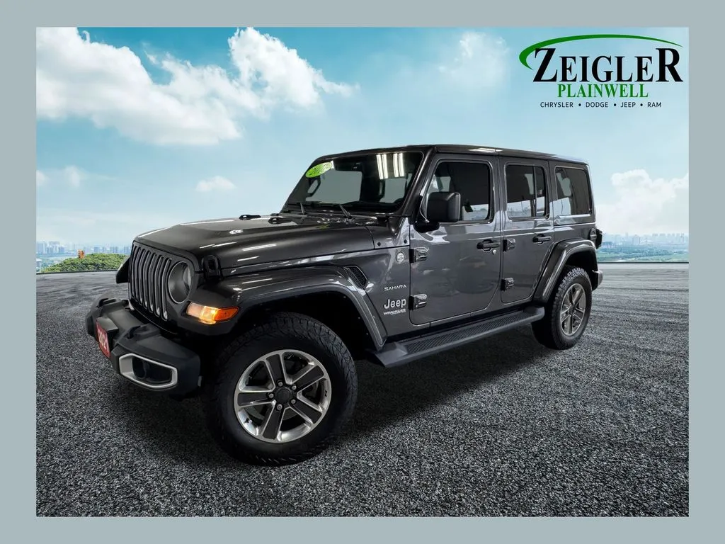 Gray 2021 Jeep Wrangler Unlimited Sahara for sale in Plainwell, MI