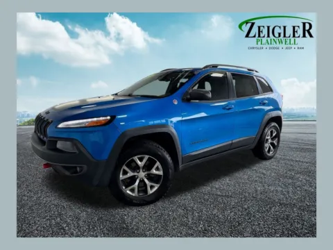 Blue 2017 Jeep Cherokee Trailhawk for sale in Plainwell, MI