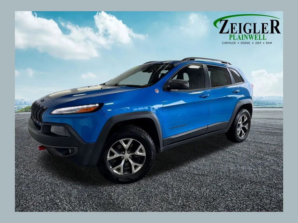 Blue 2017 Jeep Cherokee Trailhawk for sale in Plainwell, MI