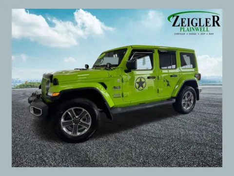 Green 2021 Jeep Wrangler Unlimited Sahara for sale in Plainwell, MI