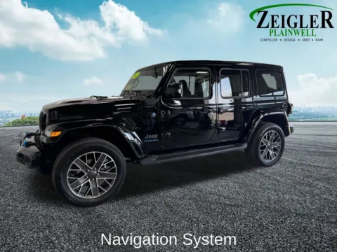 Photos of 2023 Jeep Wrangler Sahara 4xe for sale in Plainwell, MI at Zeigler Chrysler Dodge Jeep Ram of Plainwell