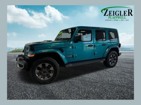 Blue 2020 Jeep Wrangler Unlimited Sahara for sale in Plainwell, MI