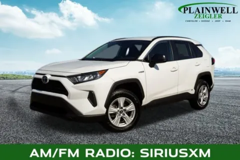 White 2021 Toyota RAV4 Hybrid LE for sale in Plainwell, MI