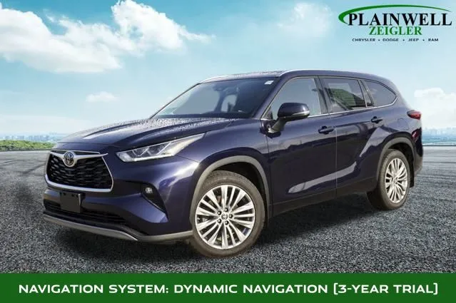 Blue 2022 Toyota Highlander Platinum for sale in Plainwell, MI