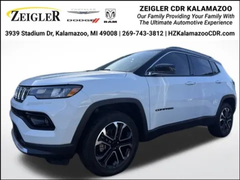 White 2022 Jeep Compass Limited for sale in Kalamazoo, MI
