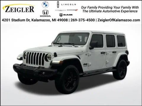 White 2019 Jeep Wrangler Unlimited Sahara Altitude for sale in Kalamazoo, MI