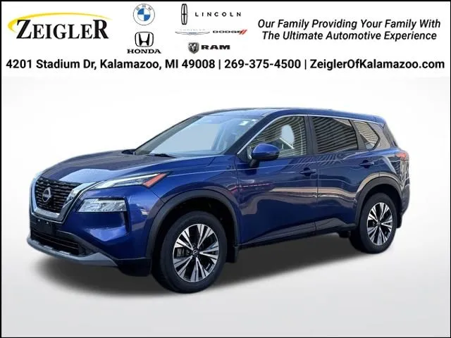 Blue 2023 Nissan Rogue SV for sale in Kalamazoo, MI