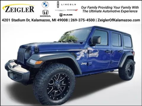 Blue 2018 Jeep Wrangler Unlimited Sport S for sale in Kalamazoo, MI