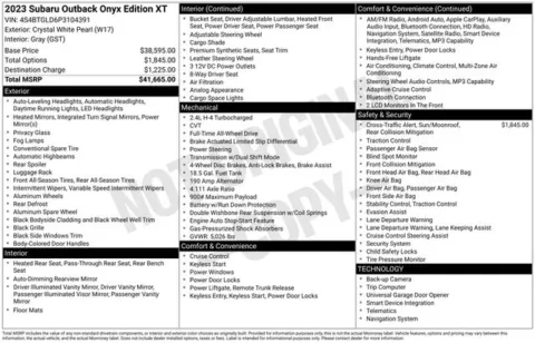 More photos of 2023 Subaru Outback Onyx Edition XT at Zeigler BMW of Kalamazoo, MI