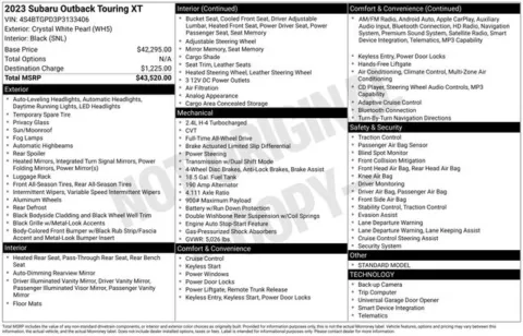 More photos of 2023 Subaru Outback Touring XT at Zeigler BMW of Kalamazoo, MI