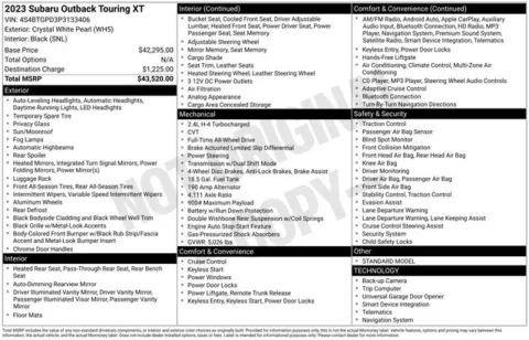 More photos of 2023 Subaru Outback Touring XT at Zeigler BMW of Kalamazoo, MI