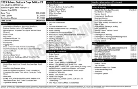 More photos of 2023 Subaru Outback Onyx Edition XT at Zeigler BMW of Kalamazoo, MI