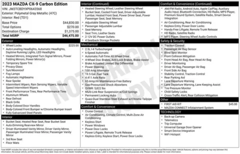 More photos of 2023 Mazda CX-9 Carbon Edition at Zeigler BMW of Kalamazoo, MI