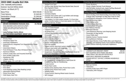 More photos of 2023 GMC Acadia SLE at Zeigler BMW of Kalamazoo, MI