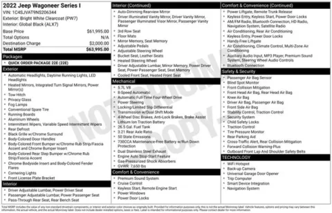 More photos of 2022 Jeep Wagoneer Series I at Zeigler BMW of Kalamazoo, MI