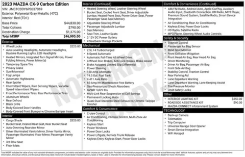 More photos of 2023 Mazda CX-9 Carbon Edition at Zeigler BMW of Kalamazoo, MI