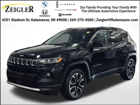 Black 2022 Jeep Compass Limited for sale in Kalamazoo, MI