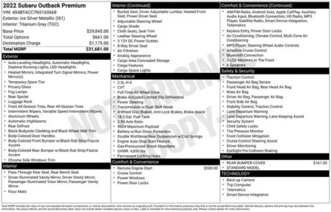 More photos of 2022 Subaru Outback Premium at Zeigler BMW of Kalamazoo, MI