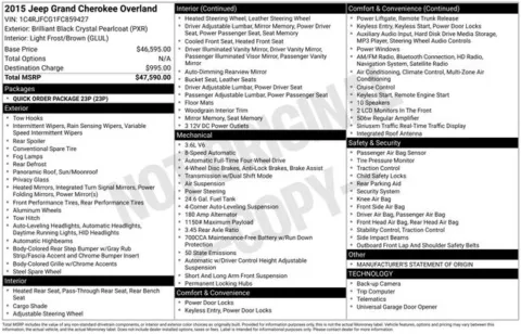 More photos of 2015 Jeep Grand Cherokee Overland at Zeigler BMW of Kalamazoo, MI