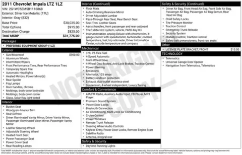 More photos of 2011 Chevrolet Impala LTZ at Zeigler BMW of Kalamazoo, MI