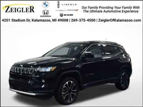 Black 2022 Jeep Compass Limited for sale in Kalamazoo, MI