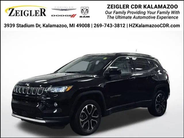 Black 2022 Jeep Compass Limited for sale in Kalamazoo, MI
