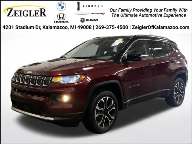 Red 2022 Jeep Compass Limited for sale in Kalamazoo, MI