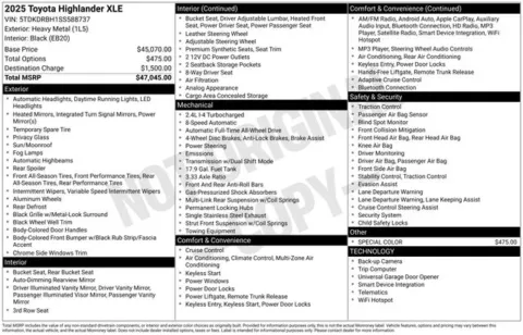 More photos of 2025 Toyota Highlander XLE at Zeigler BMW of Kalamazoo, MI