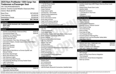 More photos of 2025 Ram ProMaster 1500 Low Roof at Zeigler BMW of Kalamazoo, MI