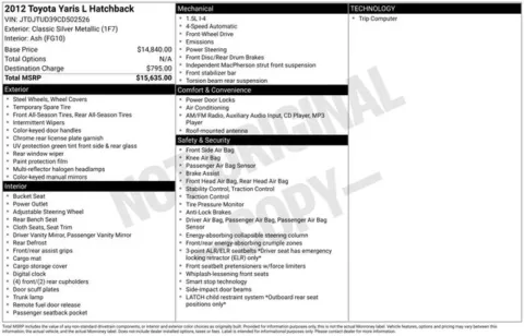 More photos of 2012 Toyota Yaris at Zeigler BMW of Kalamazoo, MI