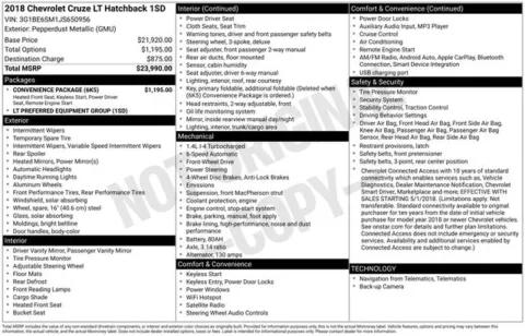 More photos of 2018 Chevrolet Cruze LT at Zeigler BMW of Kalamazoo, MI
